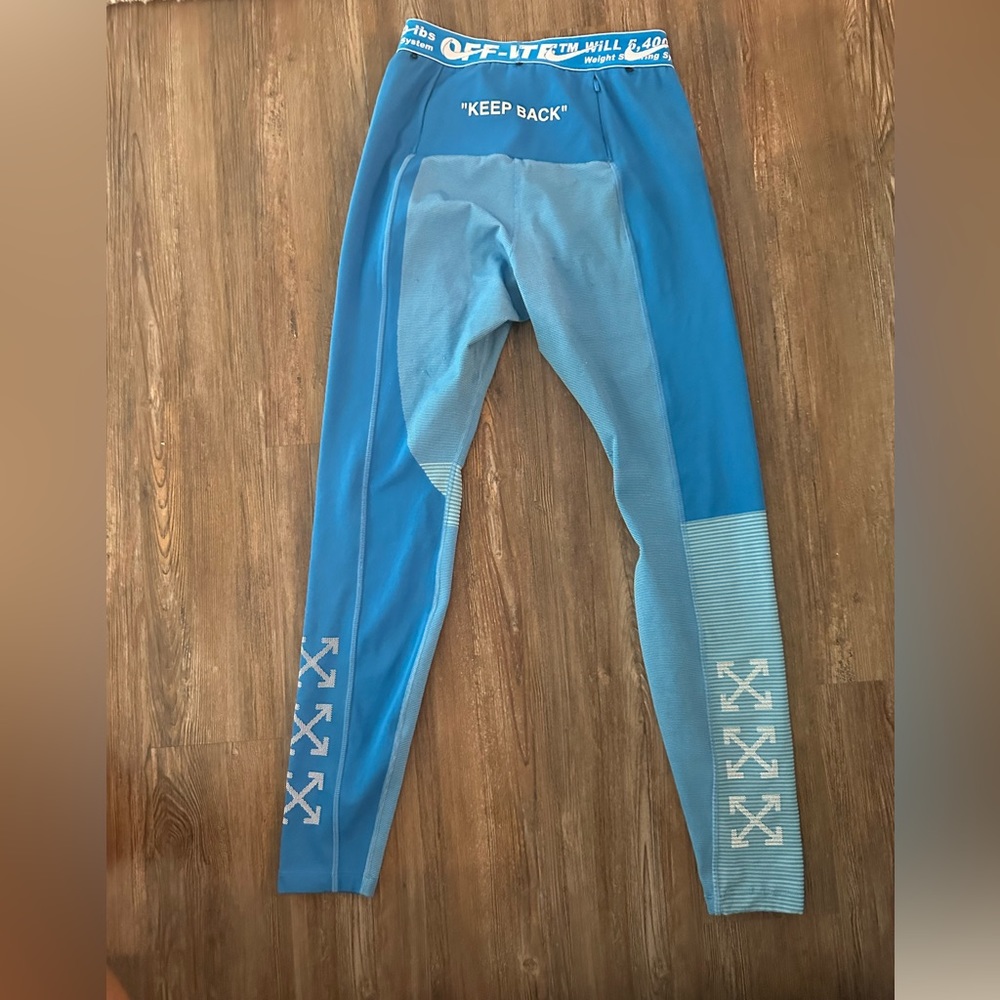 Off white blue top and leggings